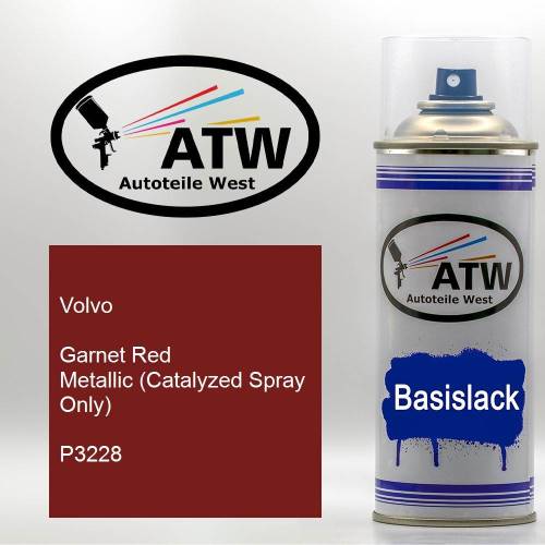 Volvo, Garnet Red Metallic (Catalyzed Spray Only), P3228: 400ml Sprühdose, von ATW Autoteile West.